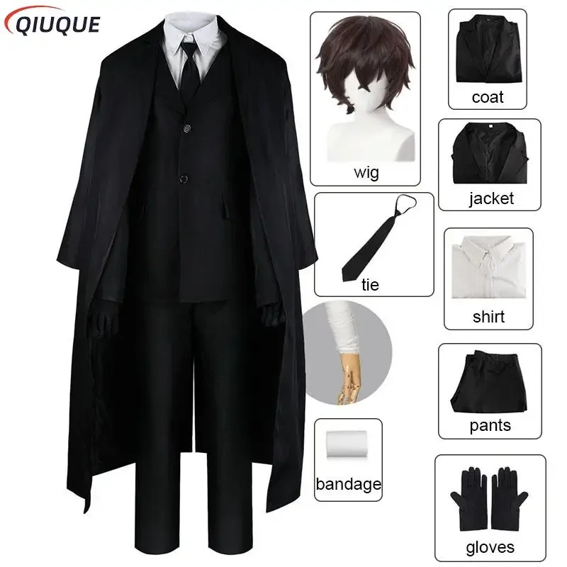 Bungo Stray Dogs Cosplay Costume pour hommes et femmes, Osamu Dazai, Gelultraviolet Anime Outfits, Comic Con Clothes