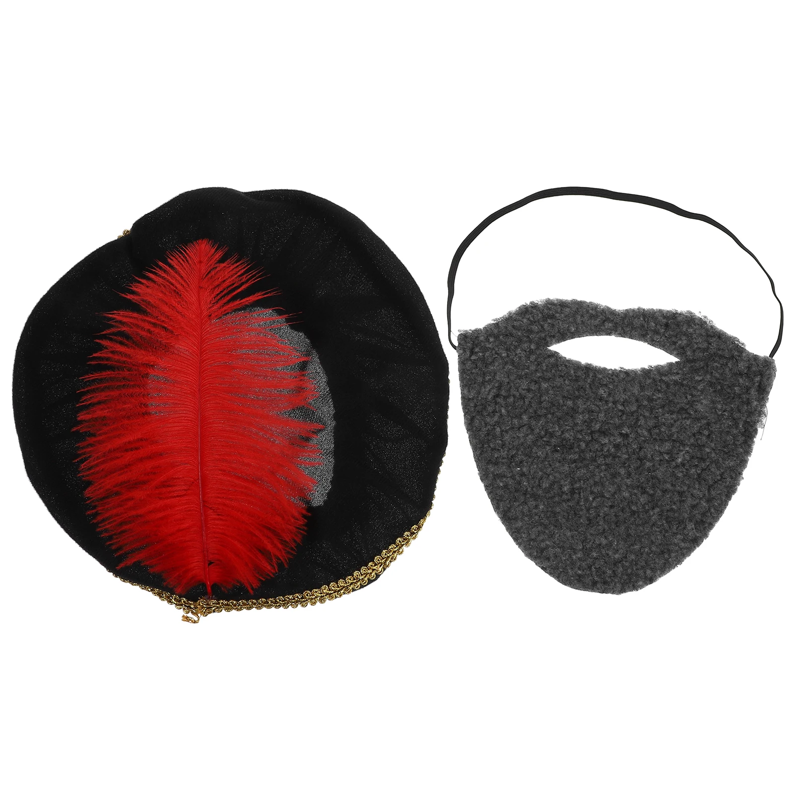 

Makeup Costume Props Medieval Hat Man Caps for Men Oxford Halloween Beard Decor