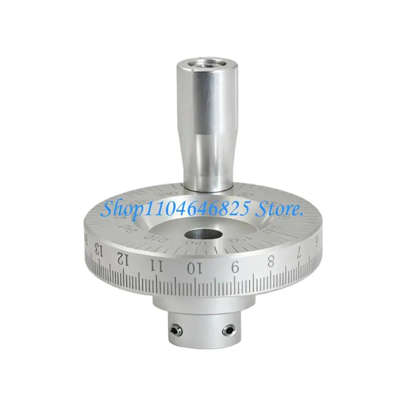 0.31/0.39/0.41in Center Bore Lathe Handwheel with Engraved Position Marking, Metal Control Wheel and Crank Handle for Manual