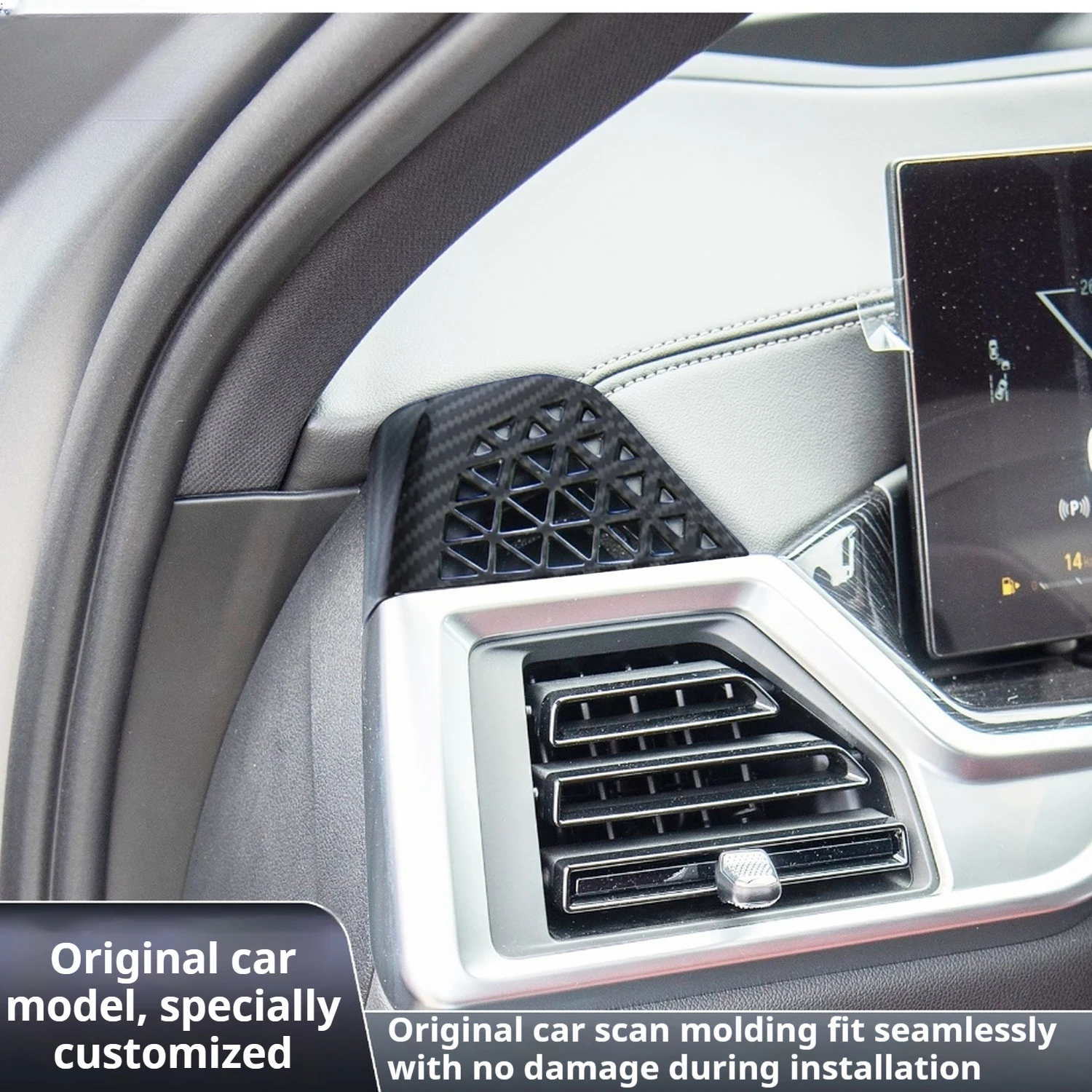 

ABS карбоновый стиль для BMW X5 X6 X7G05 G06 G07 2023-2025 автомобильный прибор, боковая крышка выхода кондиционера, аксессуары для интерьера