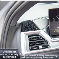 ABS Carbon Style For BMW X5 X6 X7G05 G06 G07 2023-2025 Car Instrument Side Air Condition Outlet Frame Cover Interior Accessories