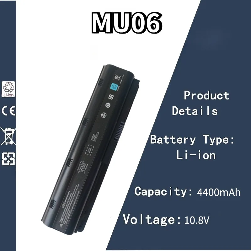 

10.8V 4400mAh MU06 Battery For HP Pavilion DM4 G4 G6 G7 CQ32 G42 CQ62 CQ72 CQ56 CQ57 CQ62 DV3-4000 DV5-2000 DV6-3000