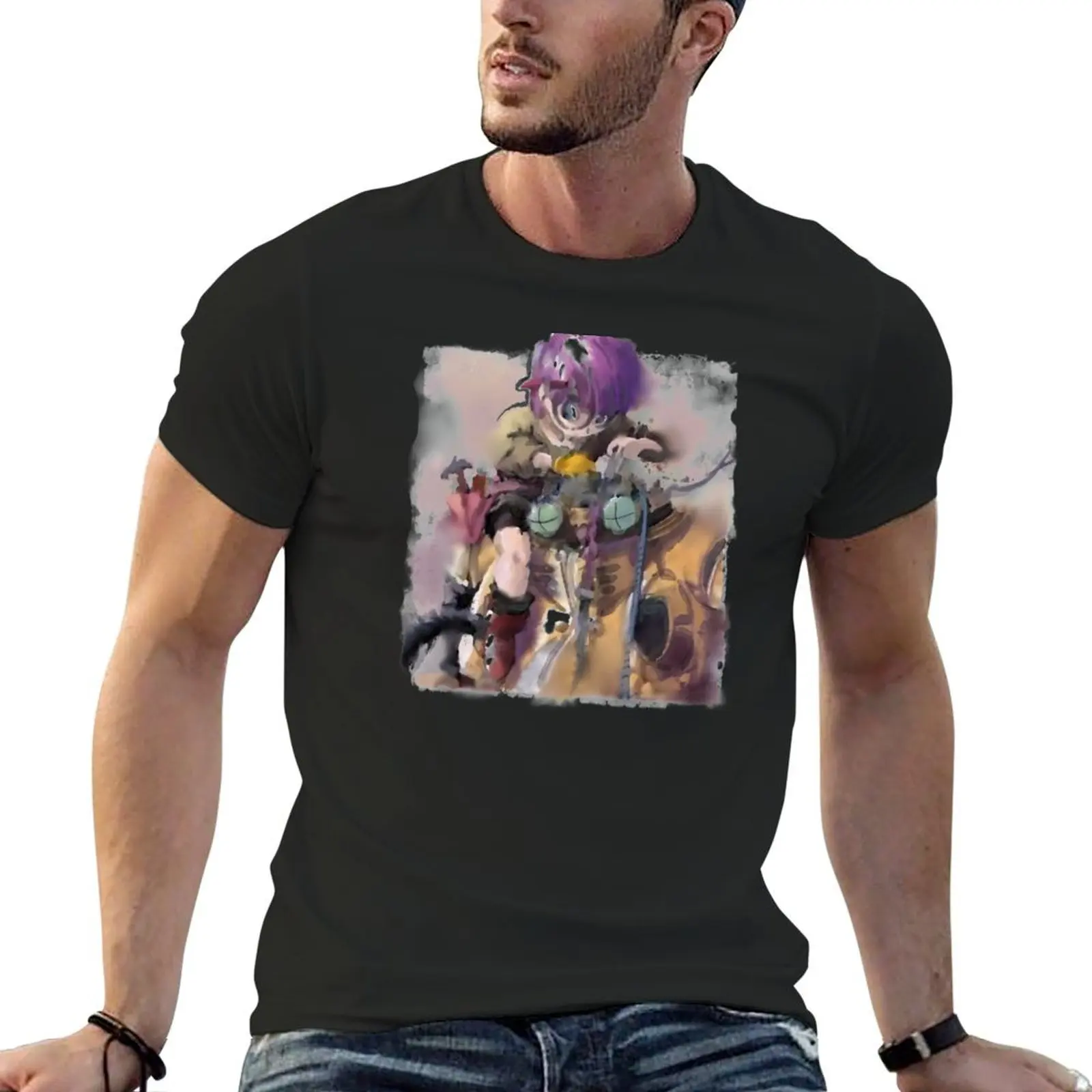 Lucca and Robo T-Shirt street wear anime stuff plain t shirts men