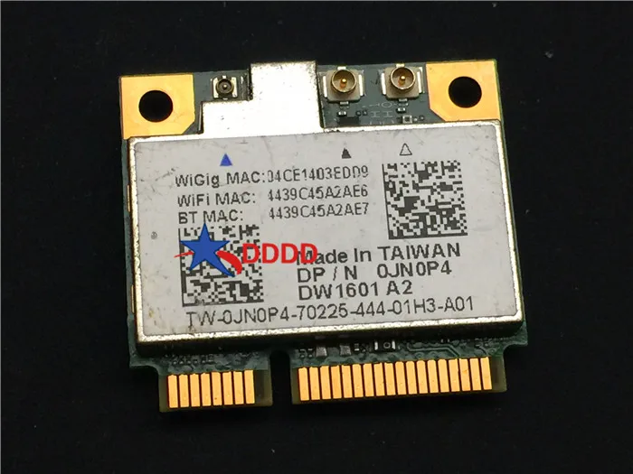 Original FOR DELL WIRELESS N DW1601 QCA9005 JN0P4 0JN0P4 WIGIG 802.11AD BLUETOOTH 4 PCIE CARD CN-0JN0P4 Fully Tested