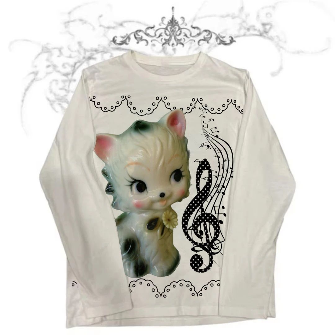 

Baby Tees Y2k Top Top for Women Women's T-shirts Goth Gothic Emo Female Clothing Grunge Clothes Y2k Tops Kpop Spring 2025 Woman