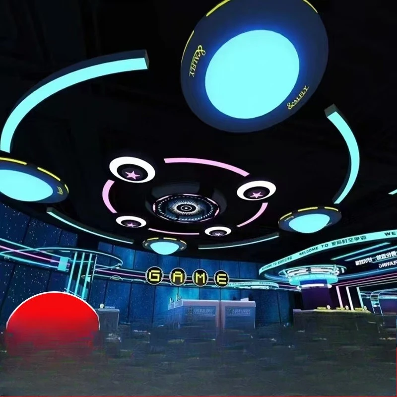Video game city module light special-shaped light, atmosphere science and technology museum game hall modeling light