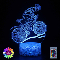 3d Illusion Led Lamp Cycling Model USB Powered Night Light Touch Remote Colors Changing Led Lights Desk Ornament Kids Gift Lamp