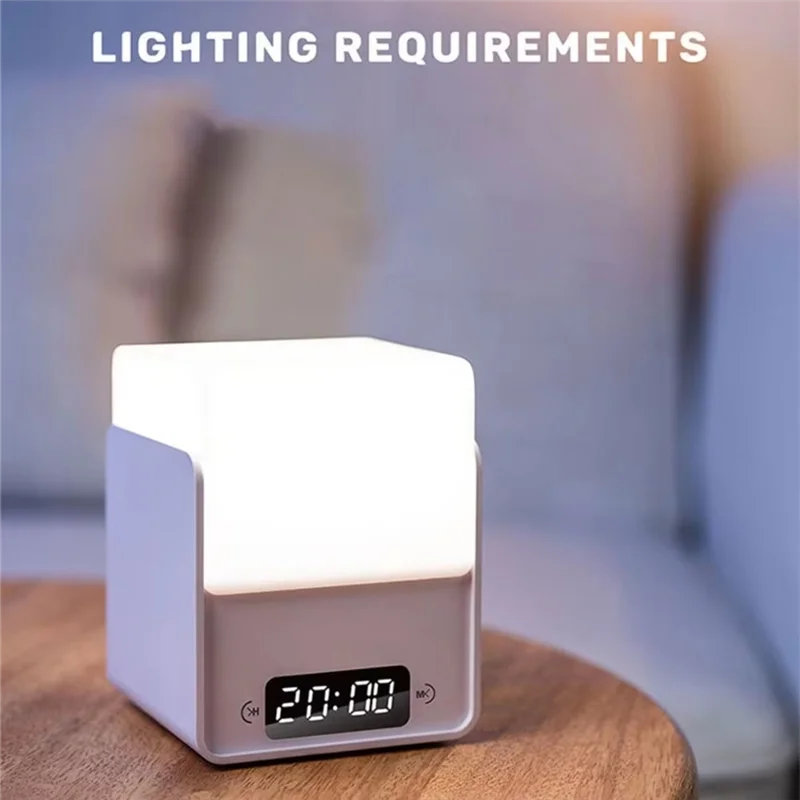 ABHB-Time Cube Night Light Diversão e Design Simples Relógio Eletrônico Multifuncional Luz