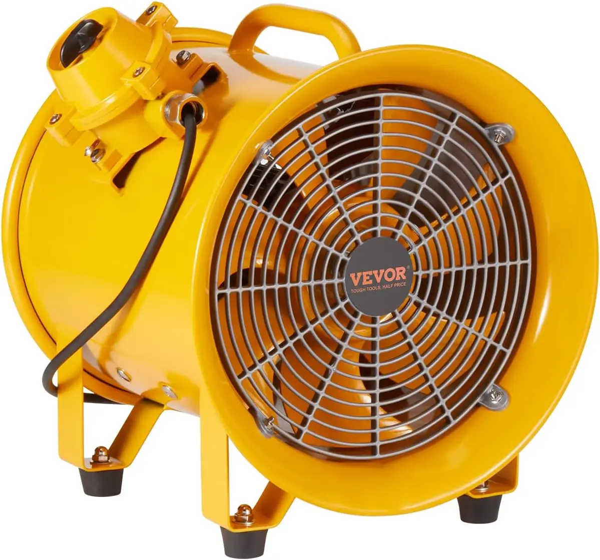 

Industrial Portable Ventilator Explosion Proof, 550W 2500CFM High Velocity Air Mover, 12 Inch Utility Blower Exhaust Fan