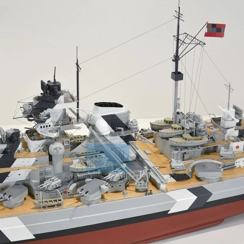 1/150 World War II German Navy bisk Battleship Model finito modello di barca giocattolo simulazione fai da te modello di nave telecomandata