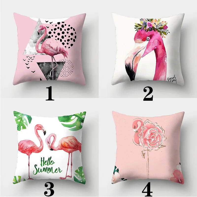 

Tropical Flamingo Pillowcase 45cmX45cm Square Sofa Pillow Cover Soft Cushion cover pillow cases poszewka boho dakimakura