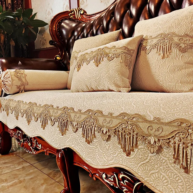 

Modern Luxury Jacquard Embossing Sofa Cover Four Seasons Universal Non-slip Sofa Cushion Home Living Room Decoration Couch Cover