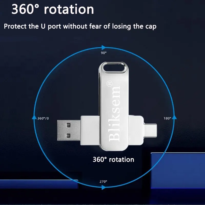 Bliksem TYPE-C Flash Drive OTG 32GB 64GB High Speed USB2.0 do komputera Telefon komórkowy 3w1 USB Metal Mini Pen Drive 32GB USB 64GB