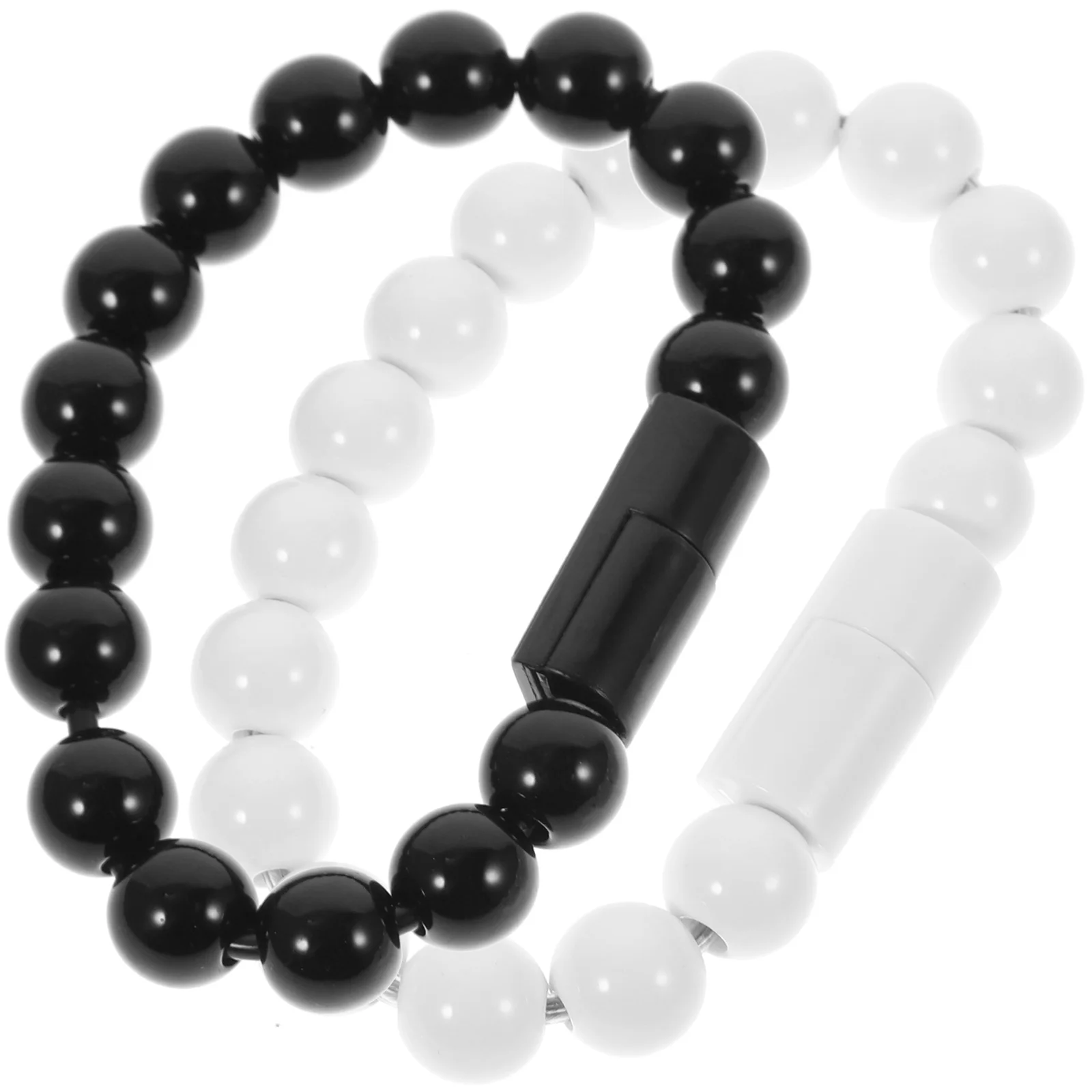 

2pcs Cable Bead Bracelet USB 2 0 Type C Synchronous Charge Transfer Anti Rust Nickel Plated