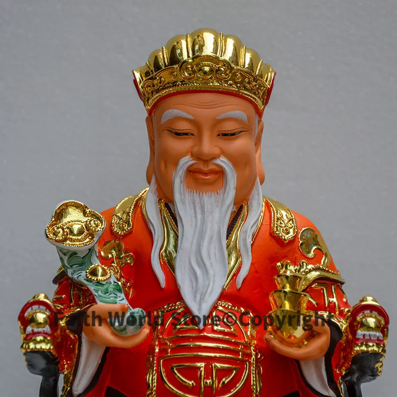 Southeast Asia HOME Shrine efficacious Patron saint Ornamental God Da Bo Gong DEFU ZHENGSHEN gilding wealth GOD FENG SHUI statue