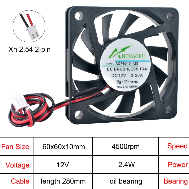 Variant: DC12V oil bearing