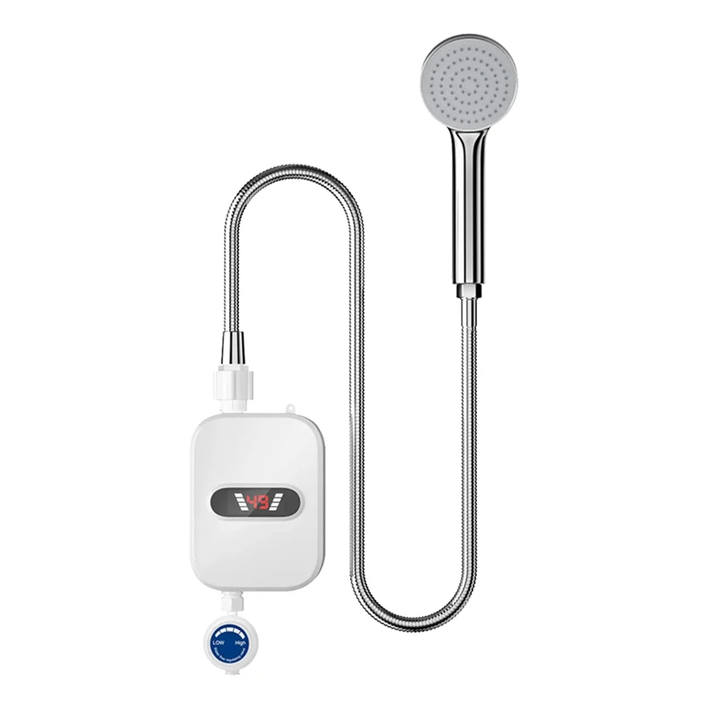 Calentador de agua instantáneo para ducha, grifo de baño con enchufe europeo, 220V, 3500W, calefacción instantánea sin depósito