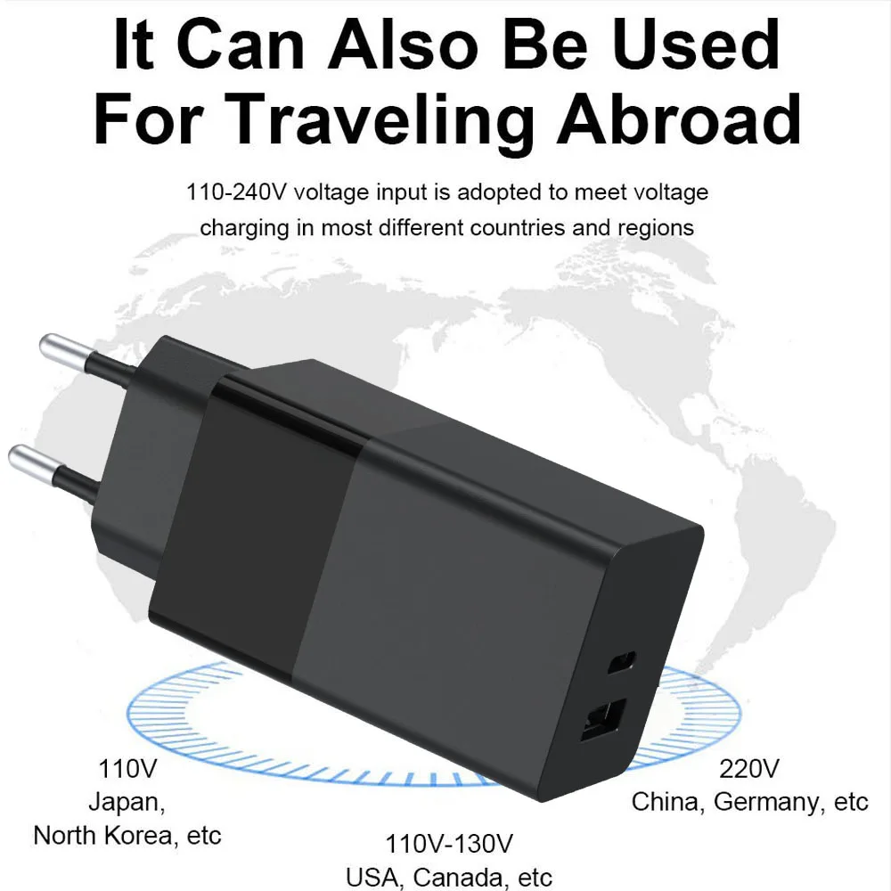 GaN USB C 충전기 PD 전원 공급 장치, 아이폰 13, 14, 15, 삼성 S10, S20, 노트 갤럭시 XPS, 화웨이 타입 C 노트북 어댑터, 65W, 20V, 3.25A