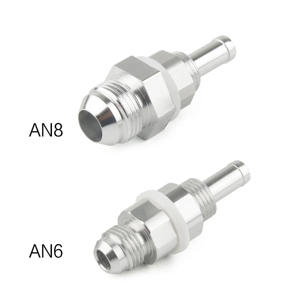 Fuel Tank Fitting Splicer Mender 8AN Male Flare Bulkhead to 3/8 Or 5/16Hose Barb Quick Connect Threaded Pipe Adapter Heavy Duty