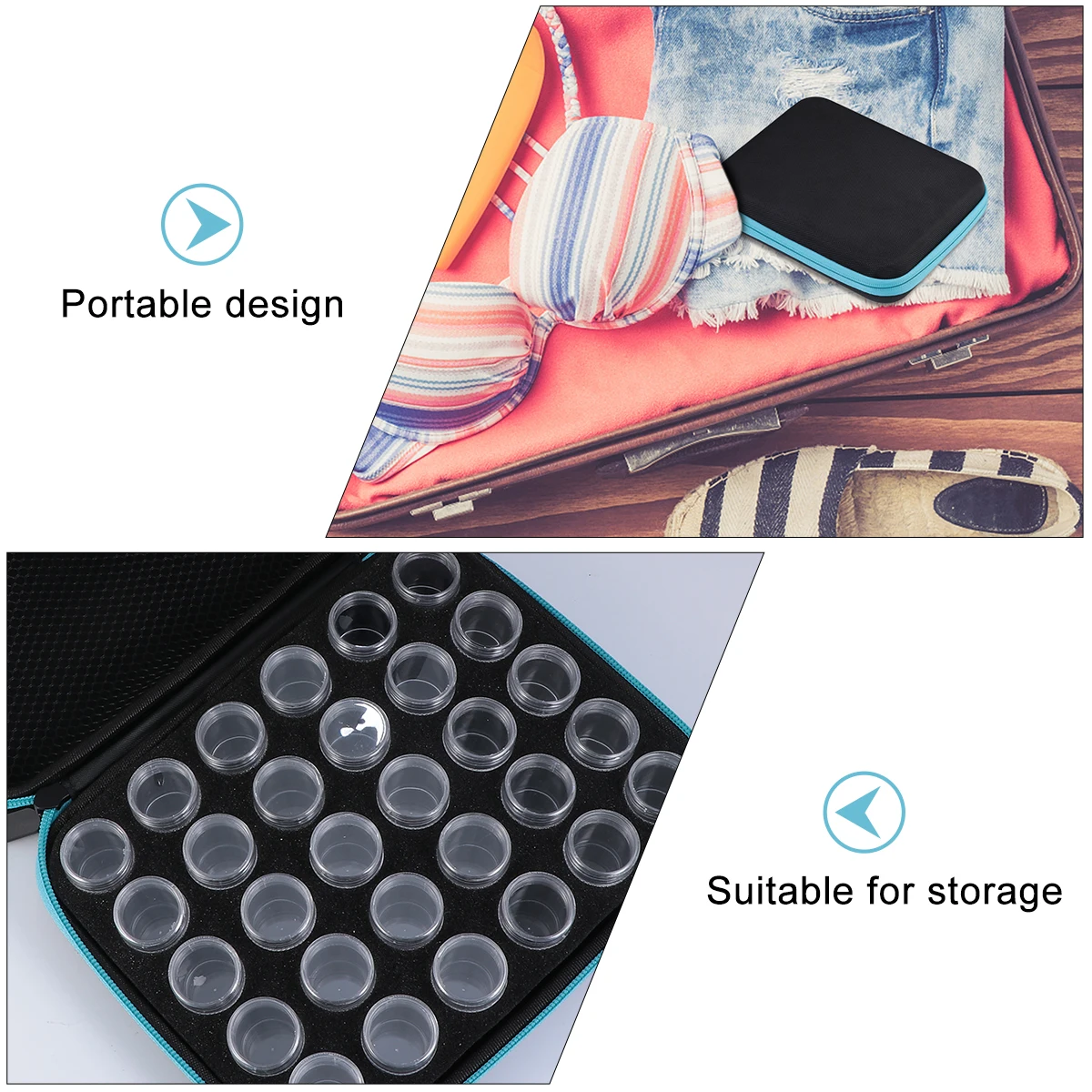 

30 Grids Nail Storage Box High Density ABS Portable Jewelry Supplies Organizer Storage Bin Household Tools
