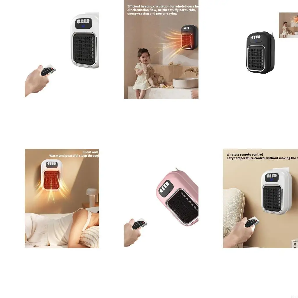

110V Winter Warmer Wall Mount Ceramic Electric Heating Machine Fan Warm Air Blower Heating Machine Bedroom Indoor