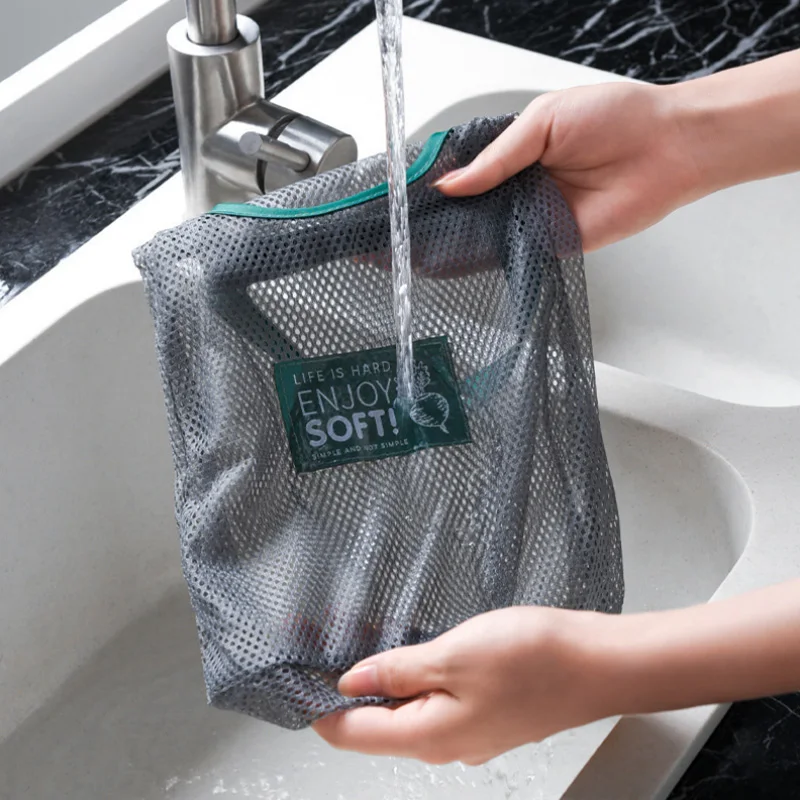 Kitchen Vegetable Onion Potato Storage Hanging Bags Hollow Breathable Mesh Bag Kitchen Garlic Ginger Mesh Storage Bags