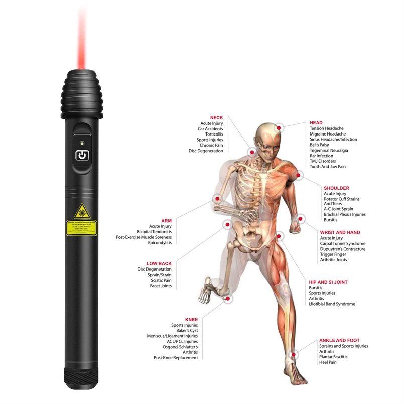 Terapia con láser único de 808nm para gatos, láser Clase 3 para el dolor de rodilla, terapia con láser de bajo nivel para inflamatorio de neuropatía de fibra pequeña