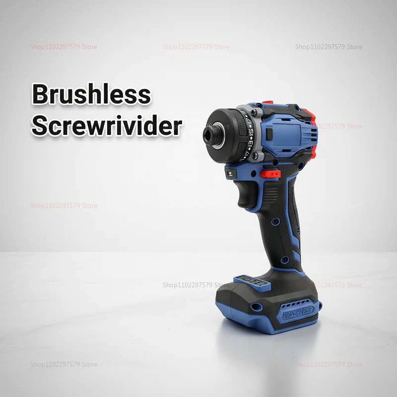 

Brushless Electric Screwdriver 1/4 Inch 21+1 Gear Dual Speed Cordless Power Drill Compatible with Makita 18V Battery for Home