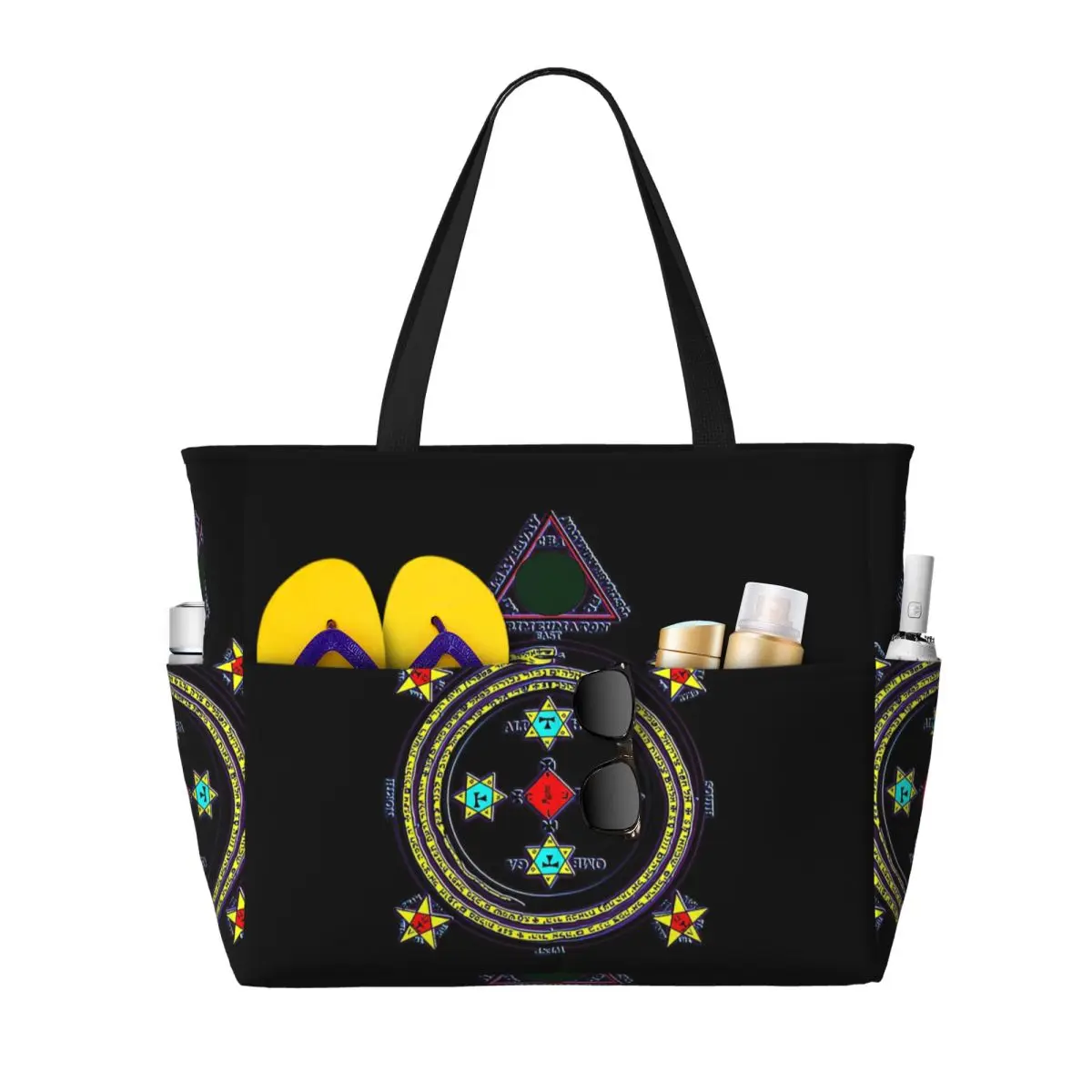 حقيبة سليمان سيركل جويتيا للشاطئ، حقيبة رياضية للصالة الرياضية واليوجا واق من المطر، حقيبة حمل كبيرة للنساء، حقيبة سفر للياقة البدنية