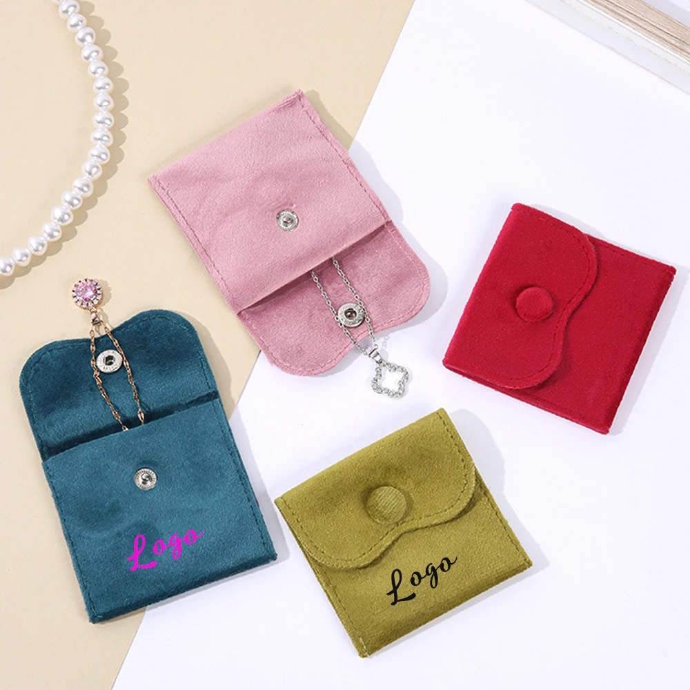 شعار مخصص المخملية القرط حلقة الغبار الحقيبة أزرار خاطفة مجوهرات حقيبة المغلف أكياس التعبئة والتغليف حفل زفاف لصالح هدية سوار قلادة #1