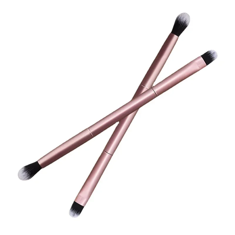 แปรงแต่งหน้าอเนกประสงค์ 2 หัว สำหรับทาอายแชโดว์ สีแชมเปญ 1/3 ชิ้น
