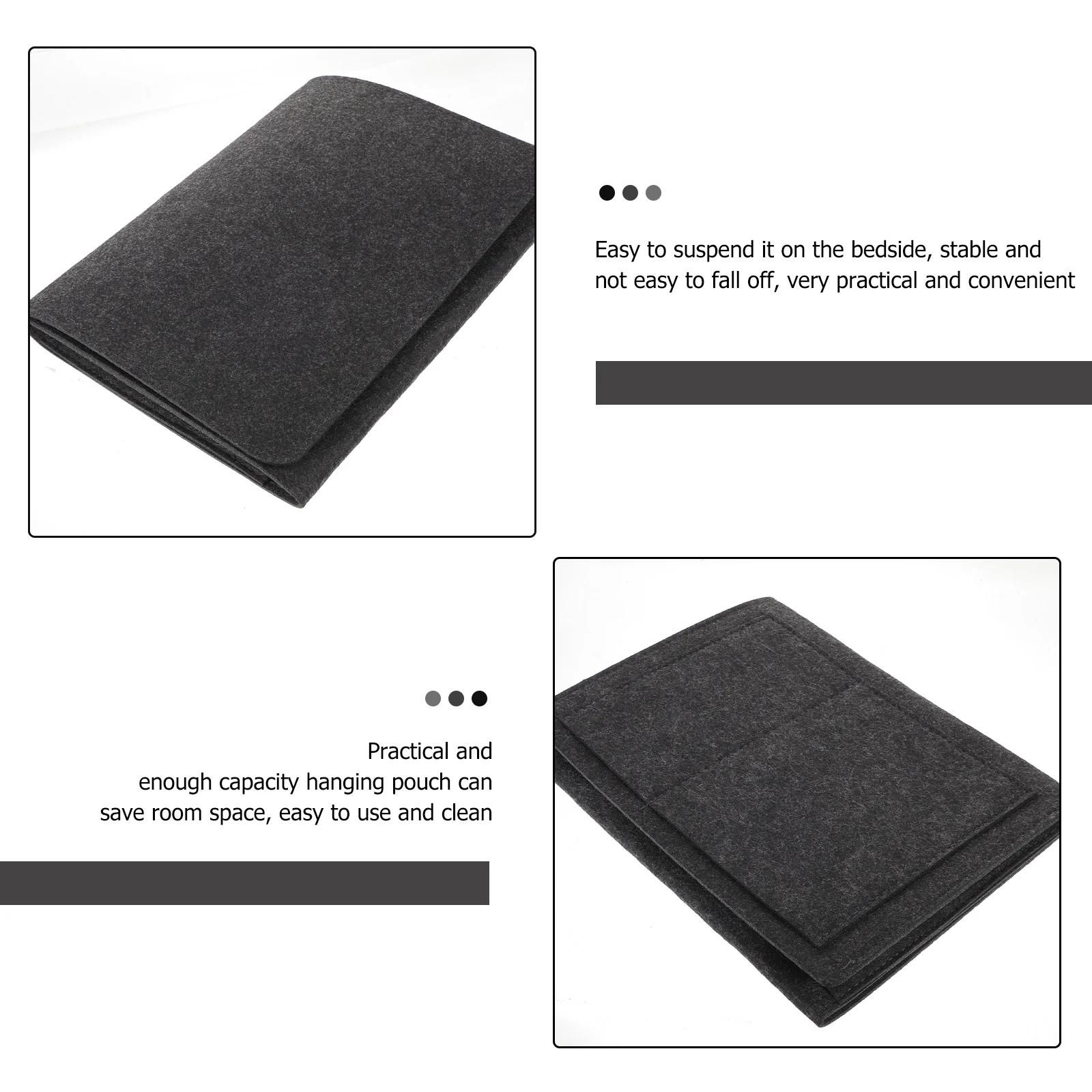 

Bedside Storage Pocket Felt Hanging Organizer For Books Phone Tablet Dorm Home Sofa Arm Multifunctional Sundries Container