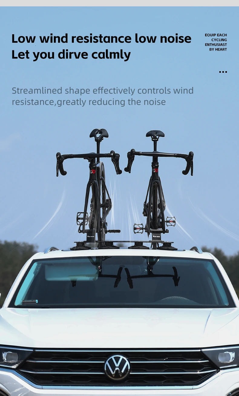 WEST BIKING Auto-Dachgepäckträger mit Saugnapf, Vakuum-Adsorptions-Fahrradhalter für SUV, Limousine, Kofferraummontage, Fahrradzubehör – Detail 12