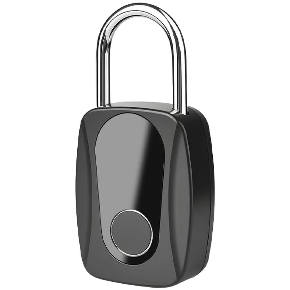 Waterproof Rustproof ABS Smart Fingerprint Padlock for Luggage with Type C Charging Port and 90 Days Battery Standby