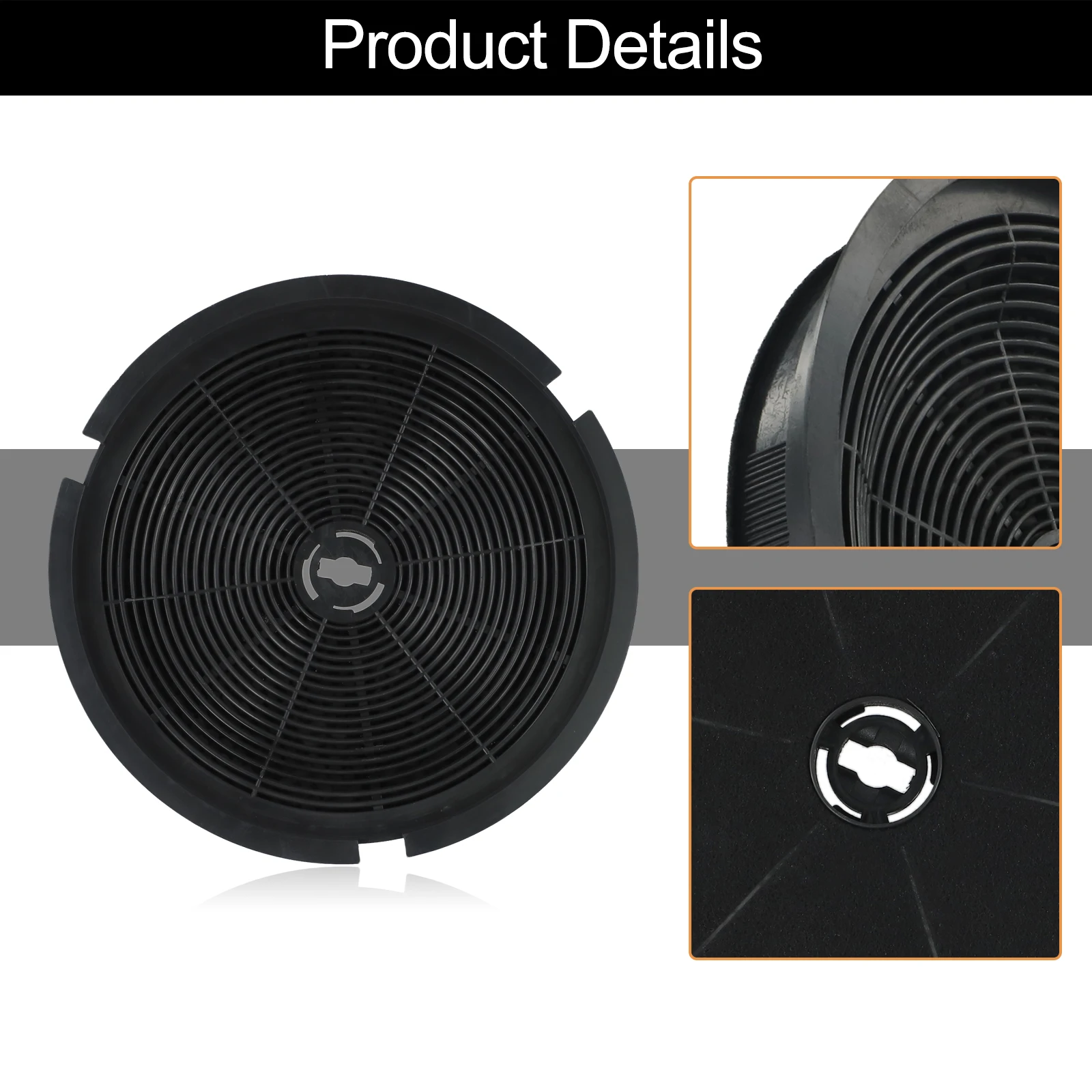 1/2pcs Round Active Charcoal Filter For Exhaust Hoods Enhance Air Quality  For Part Name 1015427 Cleaning Products