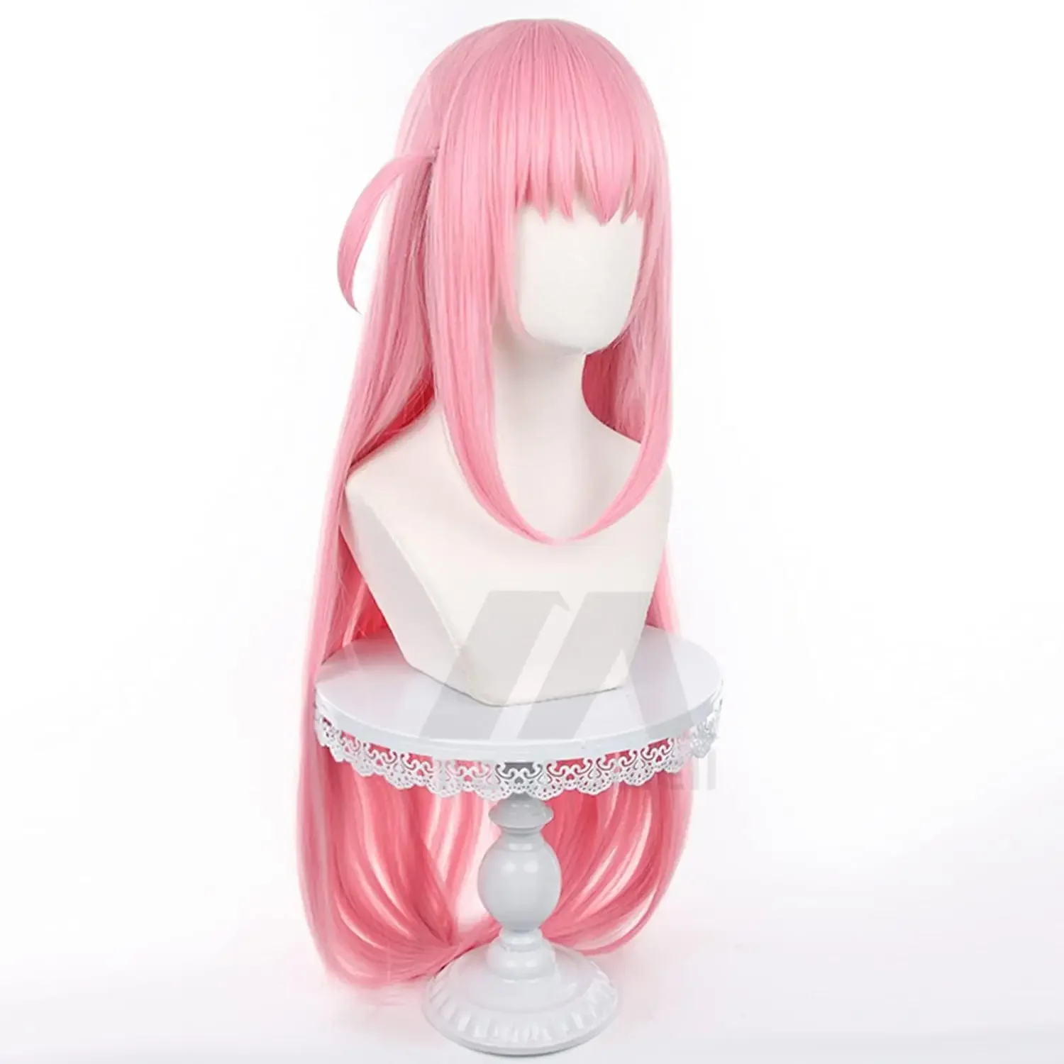 Anime cosplay peruca para bocchi the rock hitori gotoh cabelo rosa para as mulheres halloween vestir-se rosa perucas longas retas traje