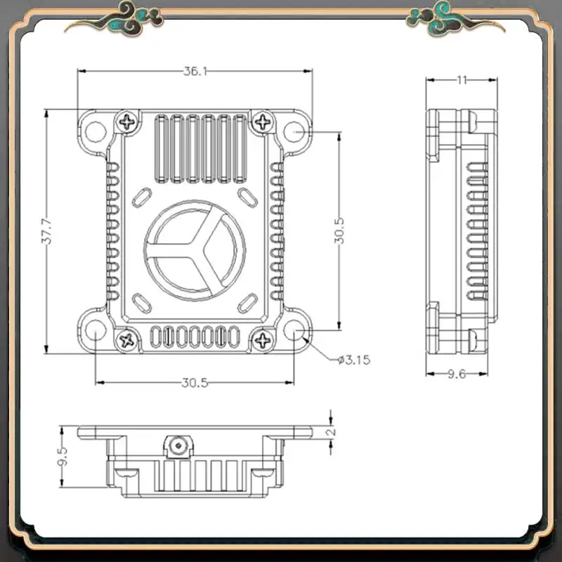 Reliable-5.8G 5.8Ghz 3W Video FPV Transmitter VTX 48CH 25Mw/3000Mw Adjustable For Long Rang Racer Drone Multirotor DIY Part