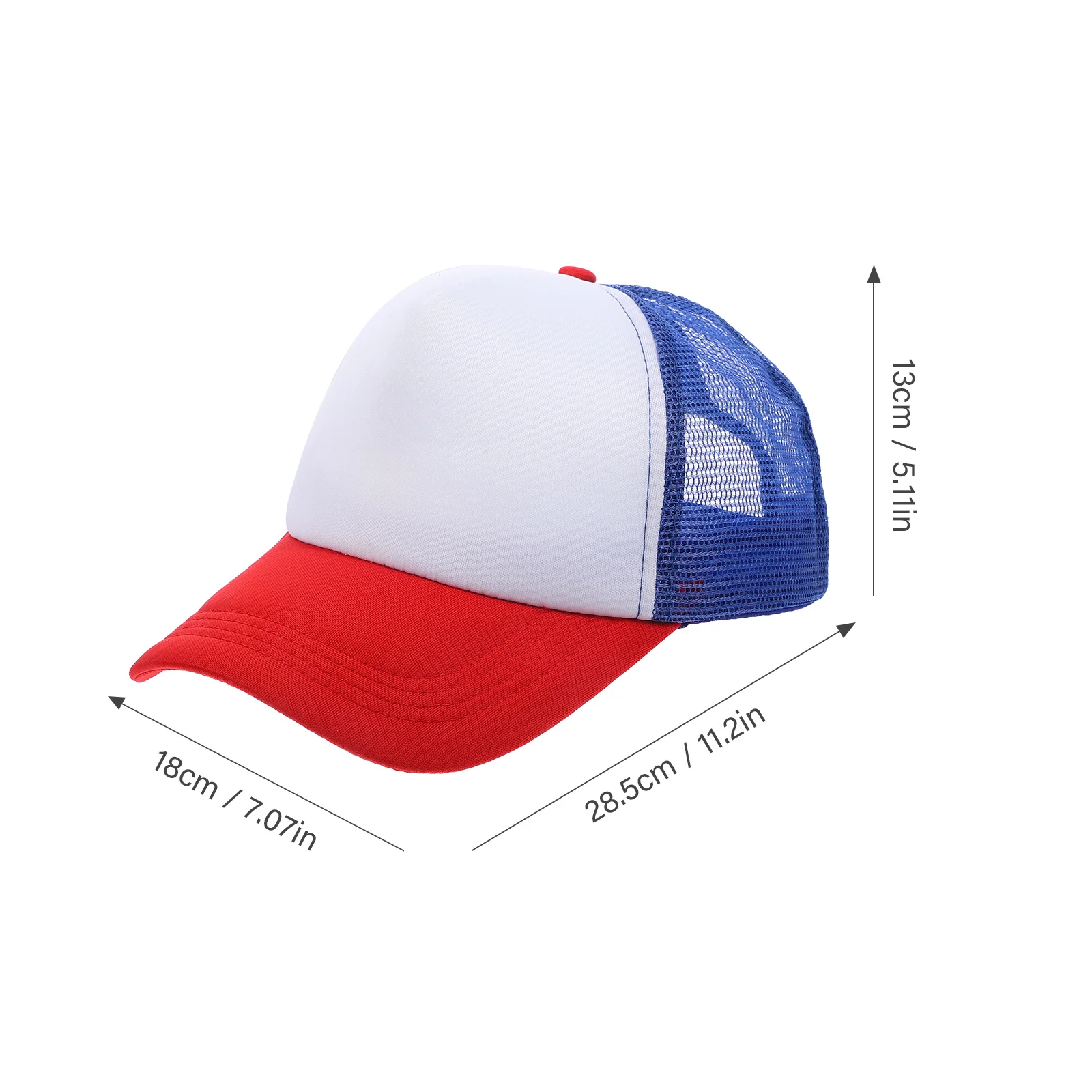 10 Pcs Sublimated Baseball Cap Hats Blank Has Polyester Mesh Trucker Hat Outdoor Mesh for Men Caps DIY