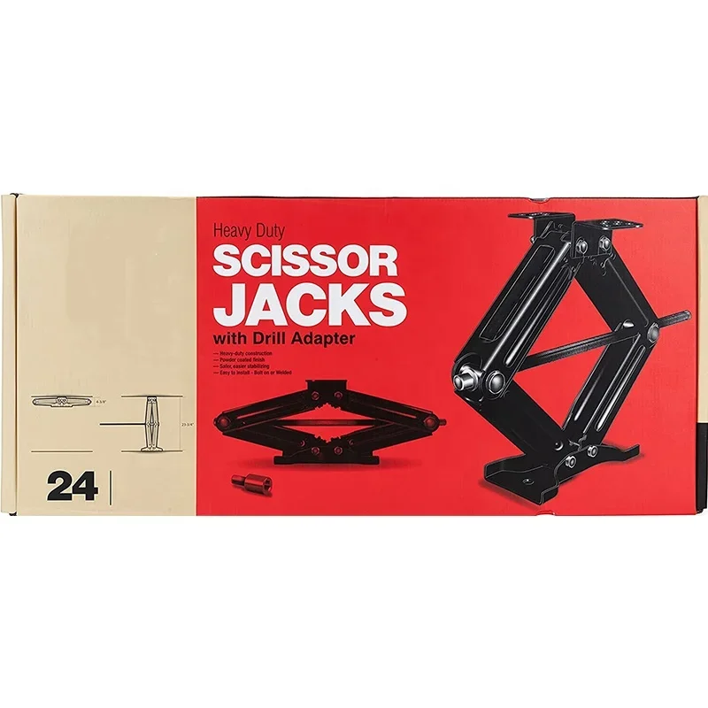 5000LBS 24 "Rv/Rimorchio Jack Stabilizzatore Auto Scissor Jack Per La Riparazione Auto Martinetti Camper a Forbice