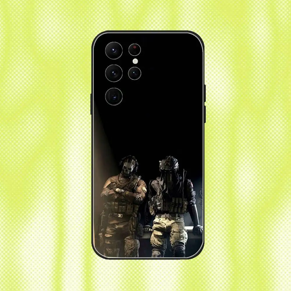 Ghost COD Call Of Duty Phone Case For Samsung S 25,24,23,22,30,21,10,9,Ultra,Plus,Lite,FE,4,5G Black Soft Case