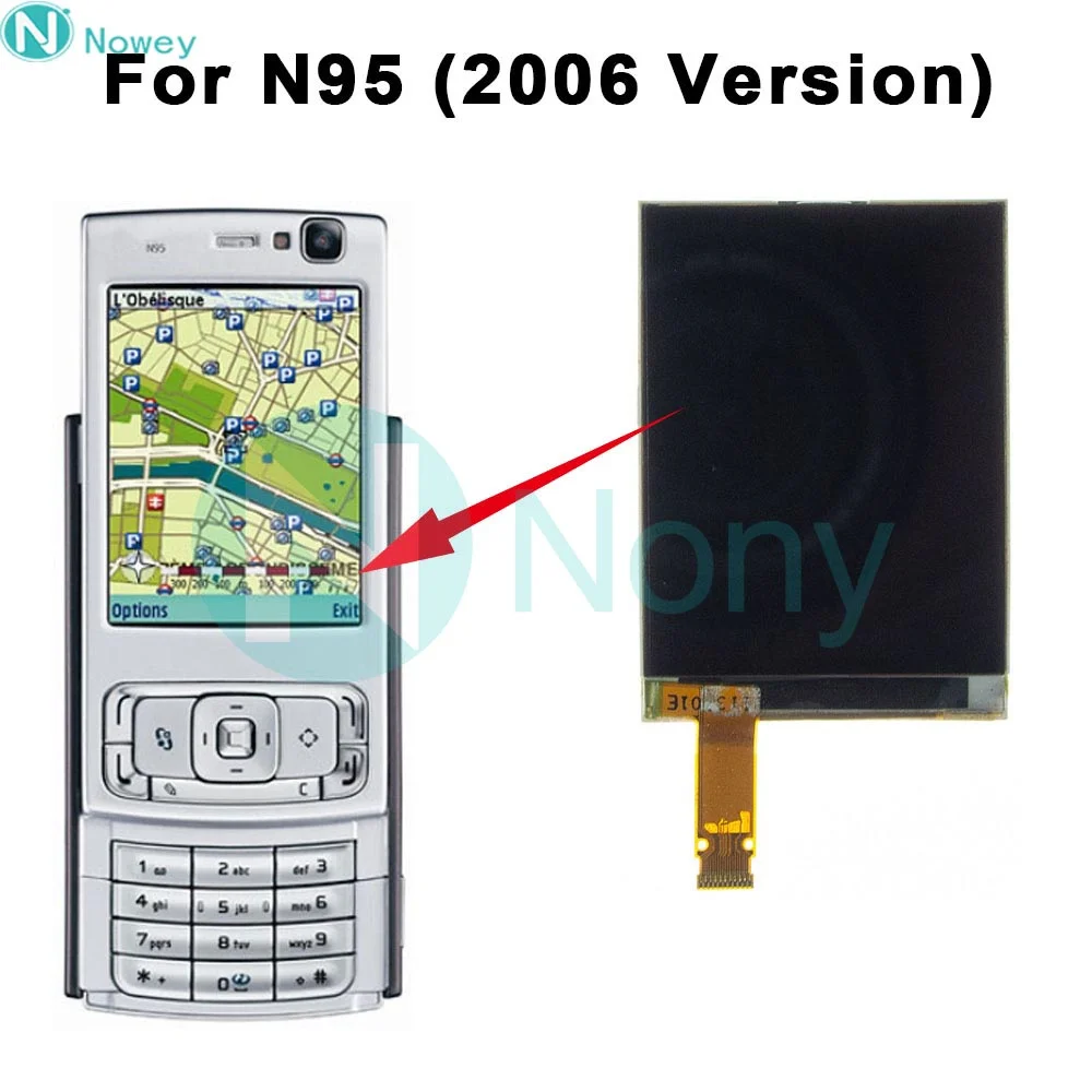 Nowey N95 8GB LCD Screen For Nokia Asha 305 3050 306 308 309 3010 310 RM-911 / N95 / C7 N8 C7-00 Phone LCD Display Repair Parts