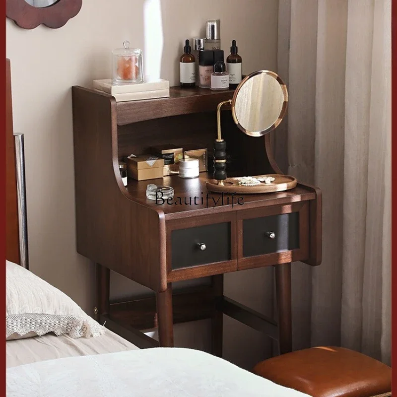 

ls 422025 new solid wood small apartment desk, locker, makeup table, dresser