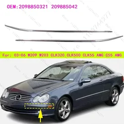 For 2003-2006 Mercedes-Benz CLK320, CLK500, CLK55 AMG, C55 AMG W209 W203 Chrome Bumper Trim Strip 2098850321 2098850421