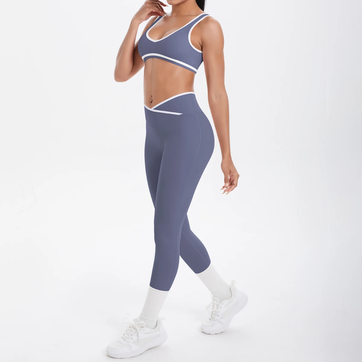 Damen-Sport-BH, Yoga-Hosen-Set, schnell trocknende Leggings, Fitness, Sport, Sommer, Yoga-Top, Push-Up, hoch taillierte Yoga-Sport-Leggings – Detail 34