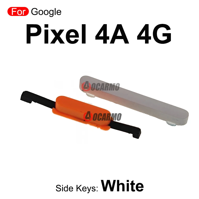 For Google Pixel 4A 4G 5G Side Button Keys Power On /Off Volume Button Replacement Parts Use For Black White Orange Phone