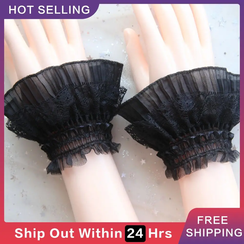 

Easy To Wear Glove Thread Design False Trumpet Sleeve Clothing Accessories Resilient Spare Cuff Lace Cuffs Floral Lace