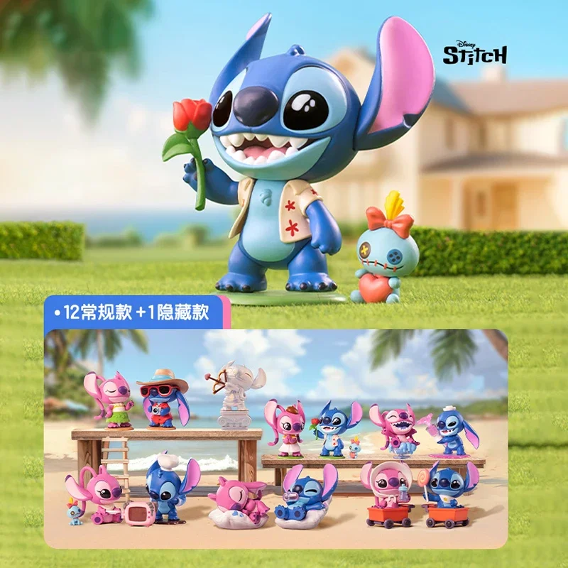 Disney Stitch On a Date Series Blind Box Toys Mystery Surprise Box Cute Stitch Коллекционная модель игрушки Фигурка подарок на день рождения