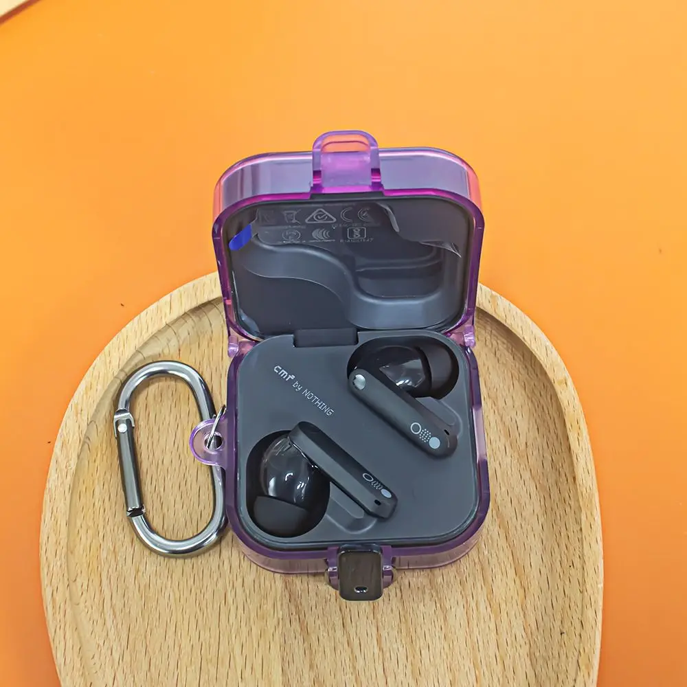 New TPU Earphone Protective Case Transparent Security Lock Clear Cover Earphone Accessories Shell Protector for CMF Buds Pro 2