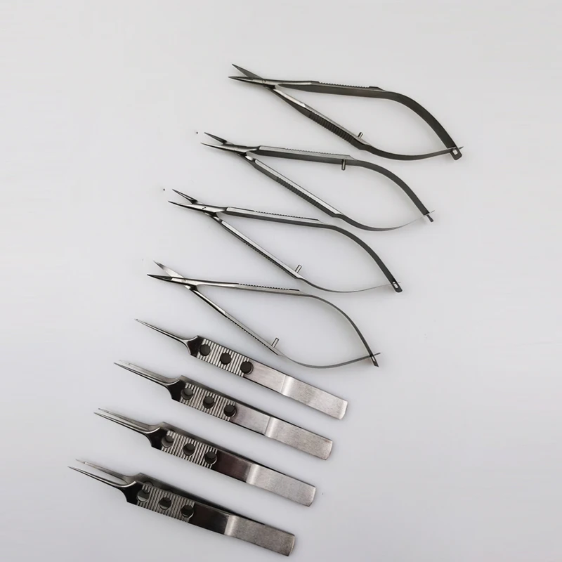 Micro-instrument kit 141618cm micro-scissors needle forceps micro-tweezers ophthalmology four-piece eight-piece