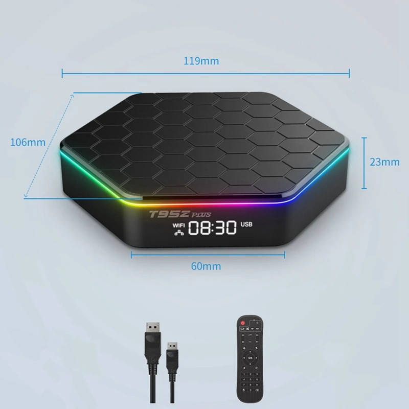 Imagem -06 - Plus Android 12 tv Box 8k Allwinner H618 2.4g 5g Wi-fi bt 5.0 Media Player 2gb 16gb Fácil Instalação T95z